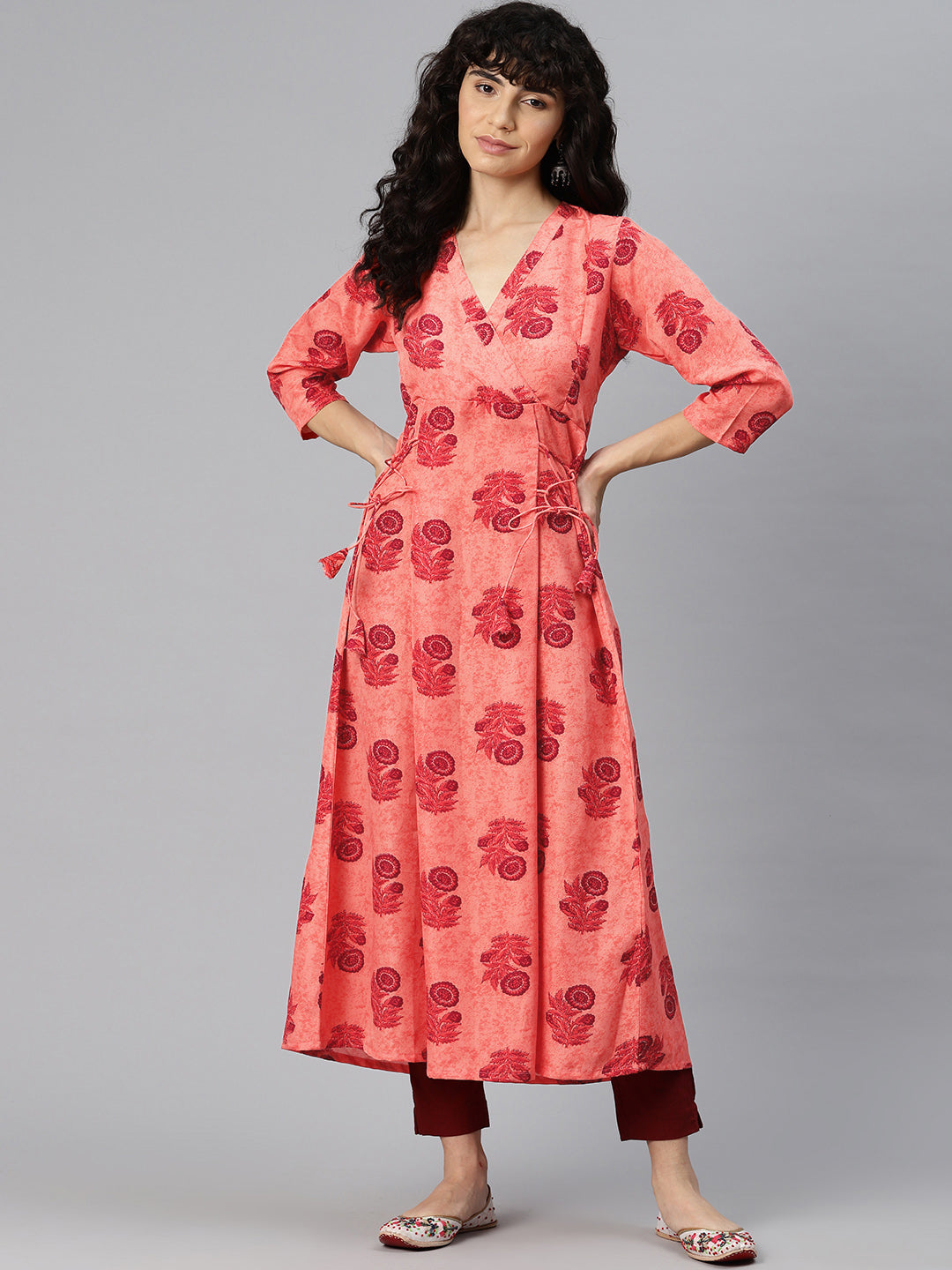 Peach Bliss Crepe Kurta