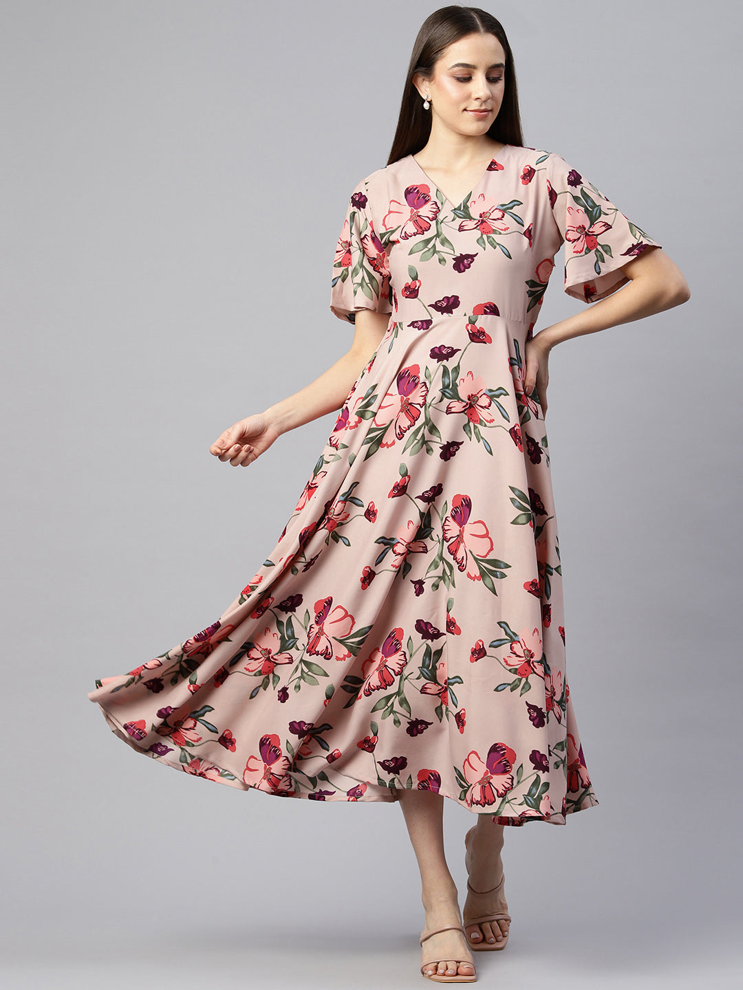 Desert Bloom Crepe Dress