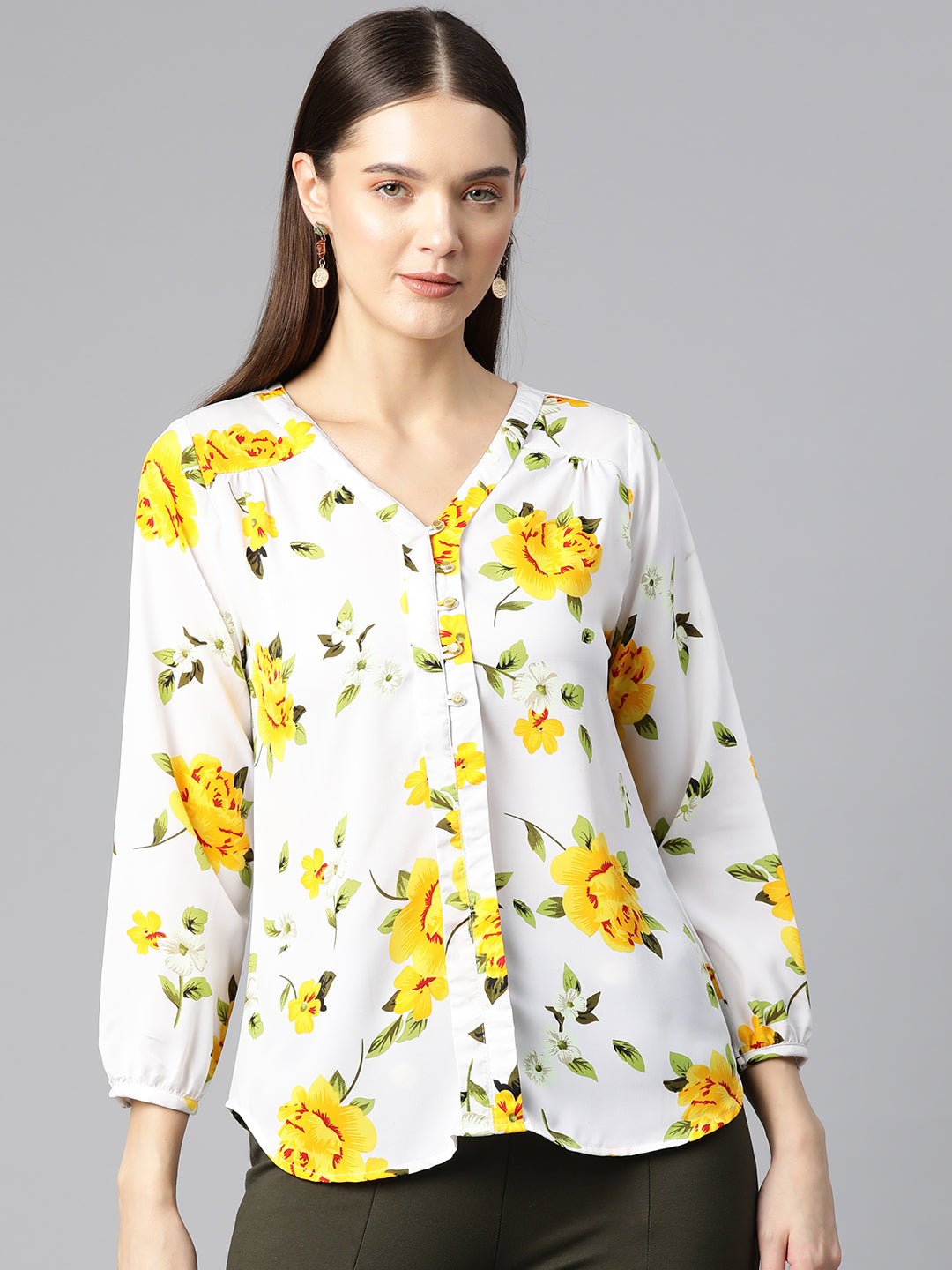 Pristine Elegance Crepe Top
