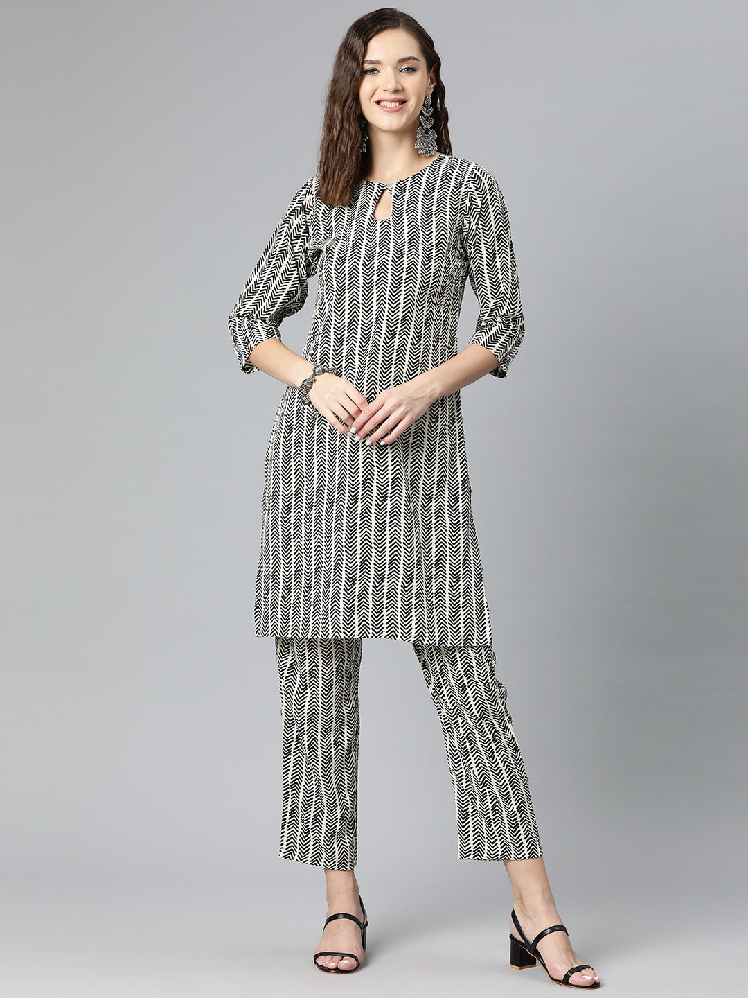 Desert Bloom Crepe Suit Set