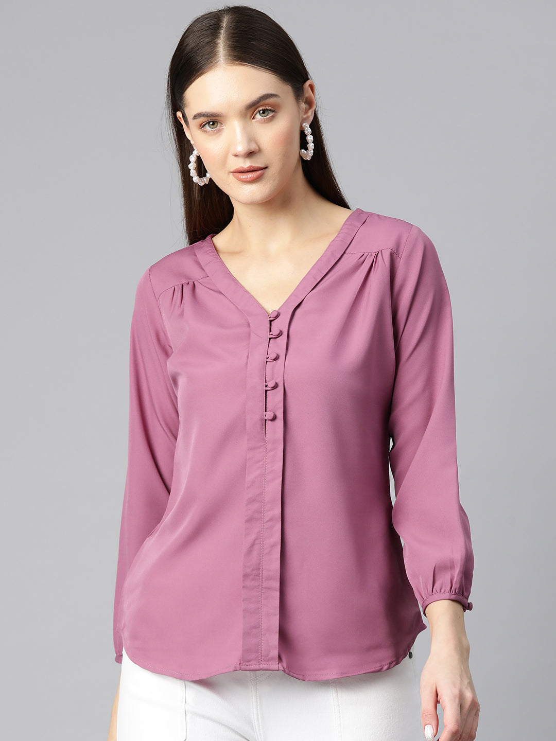 Rose Petal Crepe Blouse
