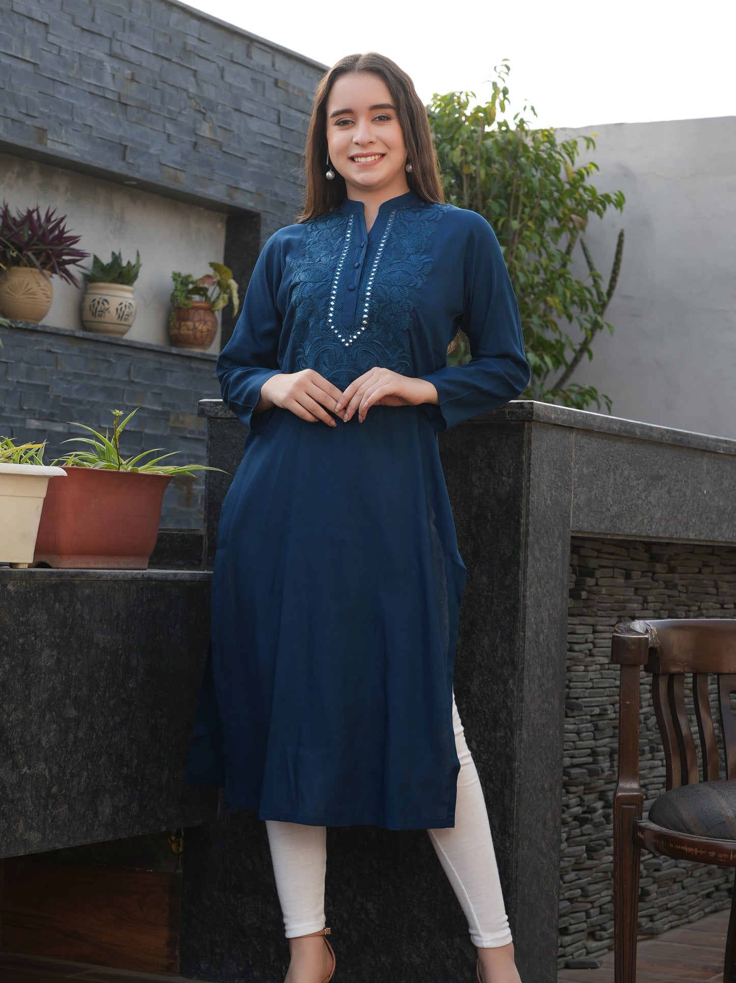 Royal Plum Rayon Kurta
