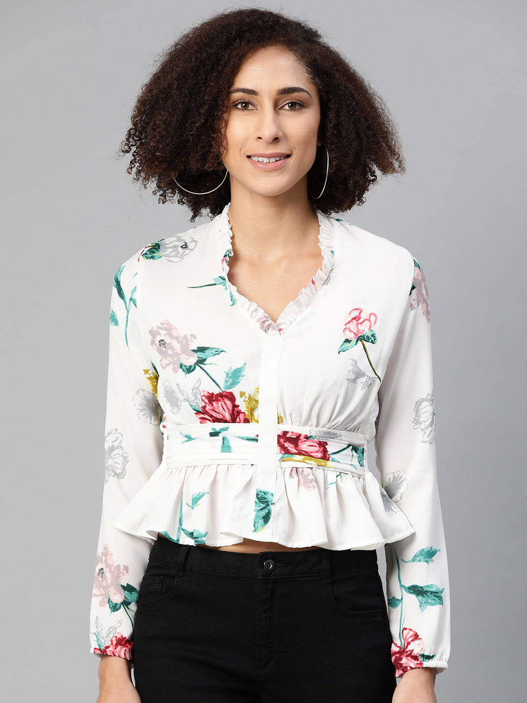 Ivory Grace Crepe Blouse