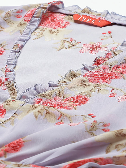 Lavender Mist Crepe Blouse