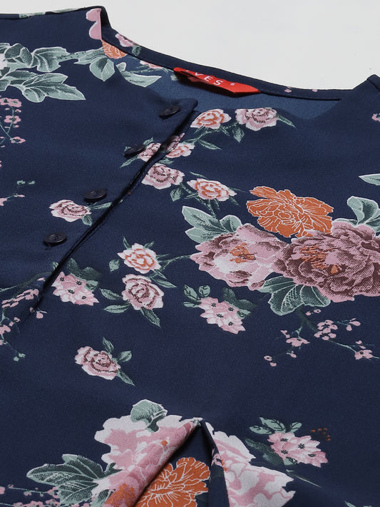 Azure Dreams Crepe Top