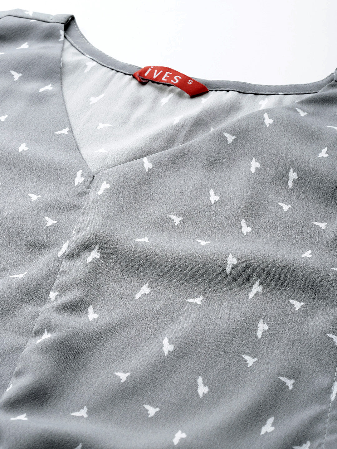 Slate Sophistication Crepe Top