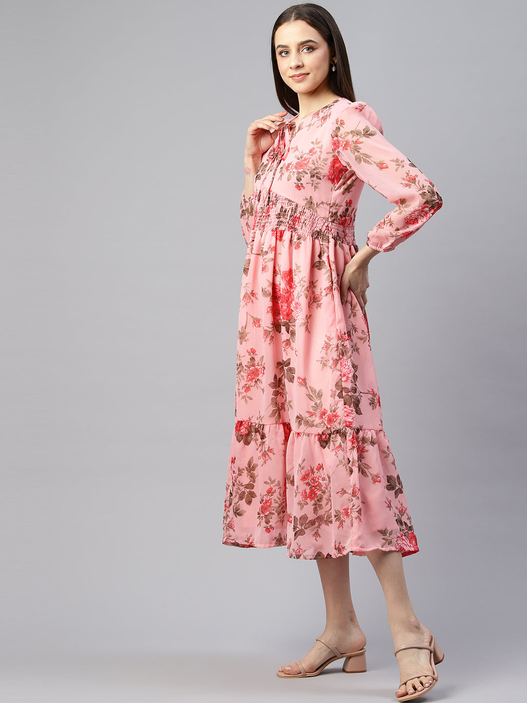 Sunset Glow Crepe Dress