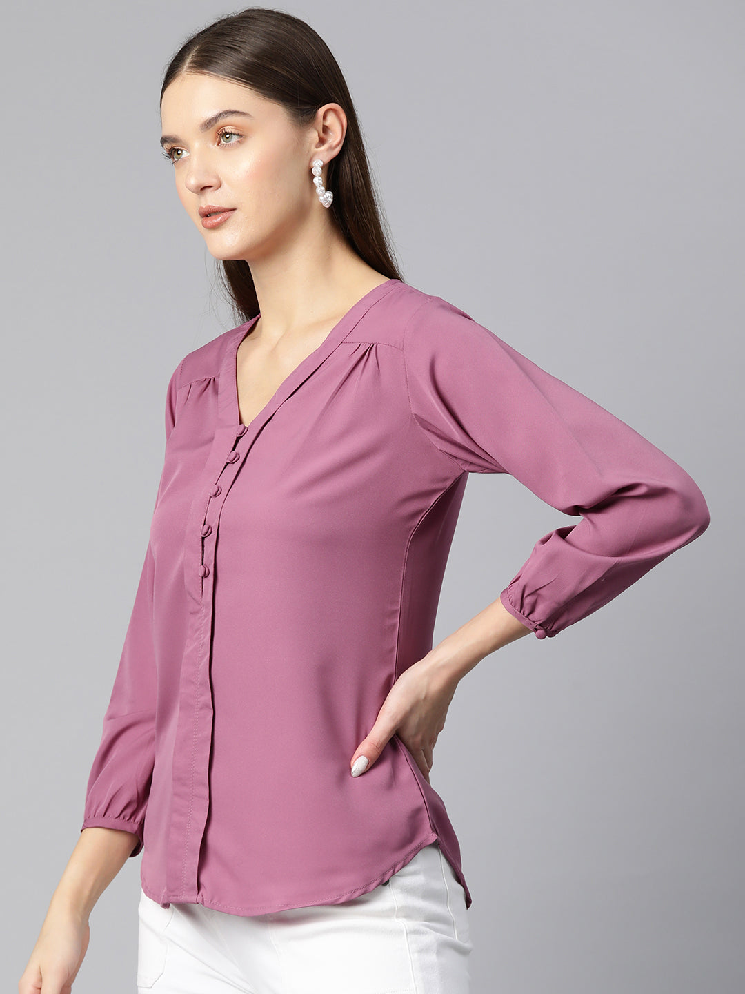 Rose Petal Crepe Blouse