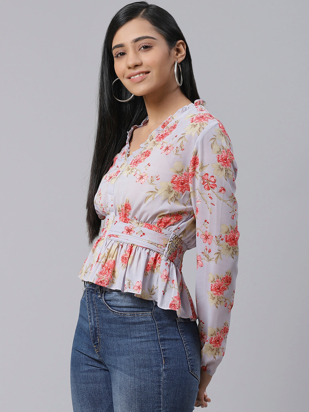 Lavender Mist Crepe Blouse