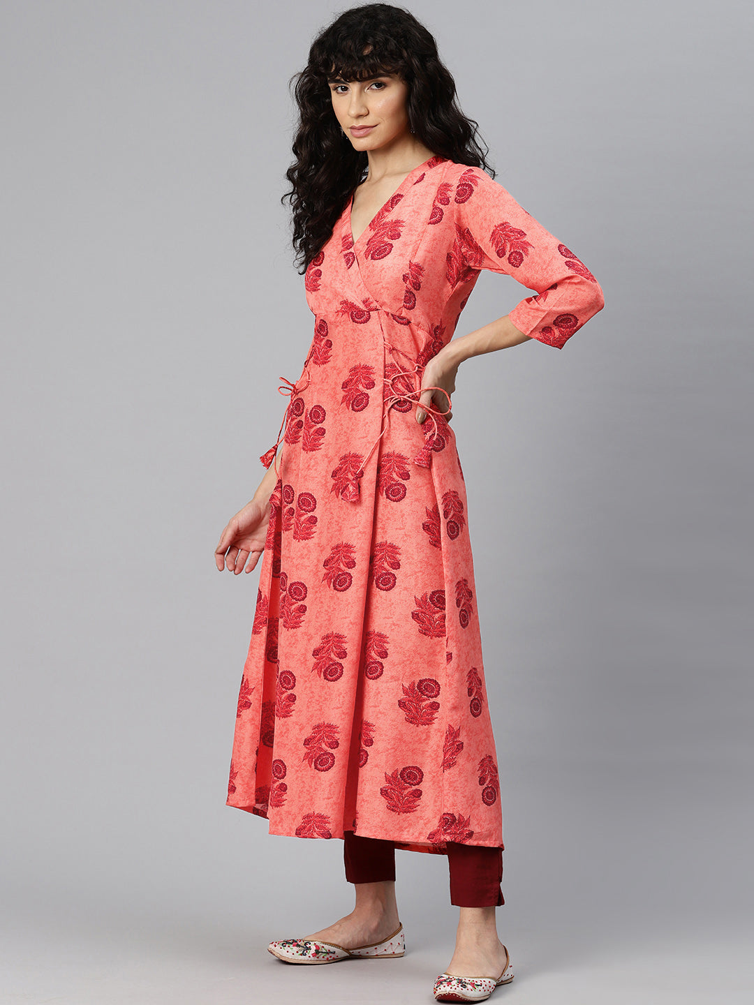 Peach Bliss Crepe Kurta
