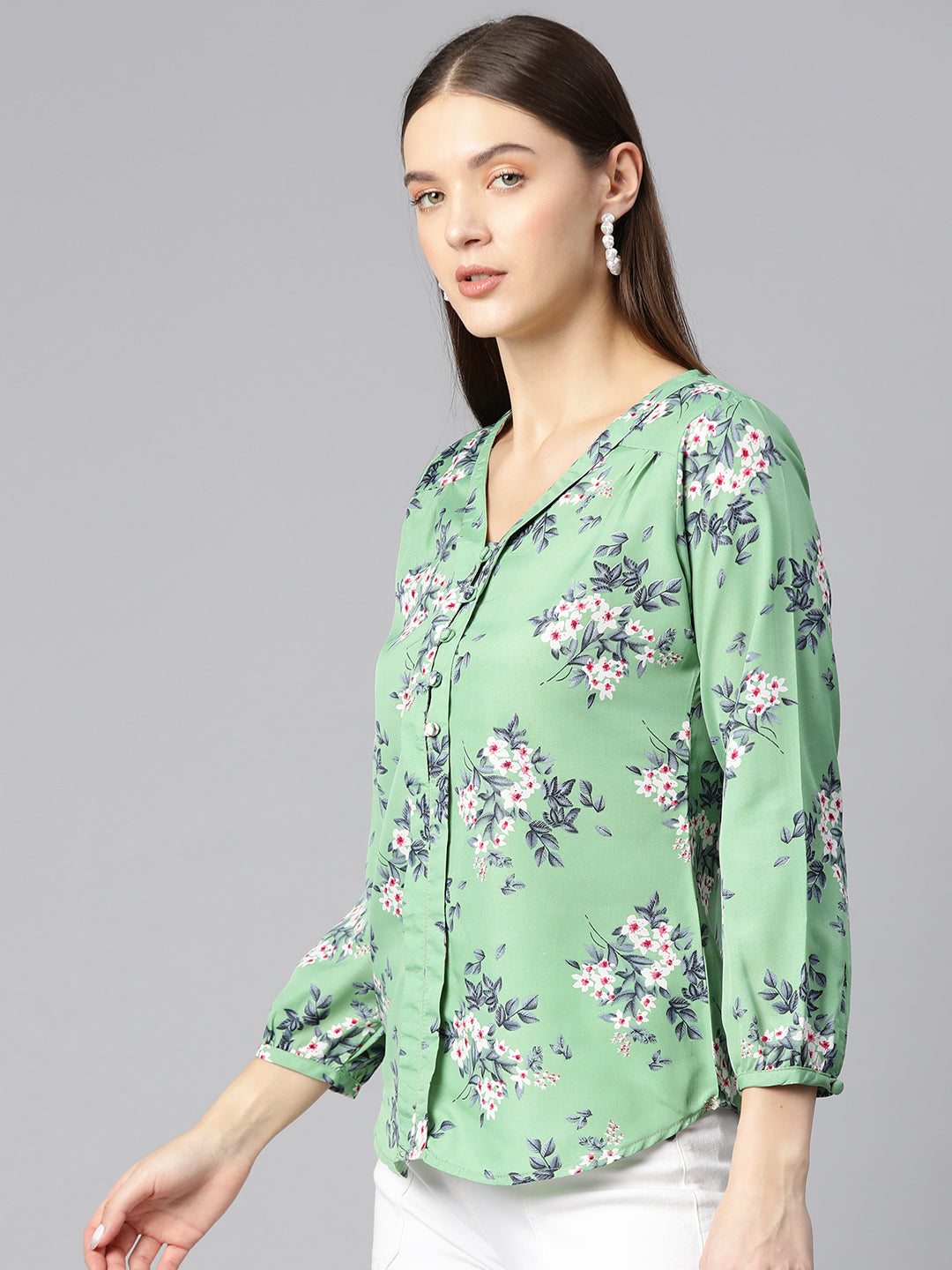 Forest Whisper Crepe Top