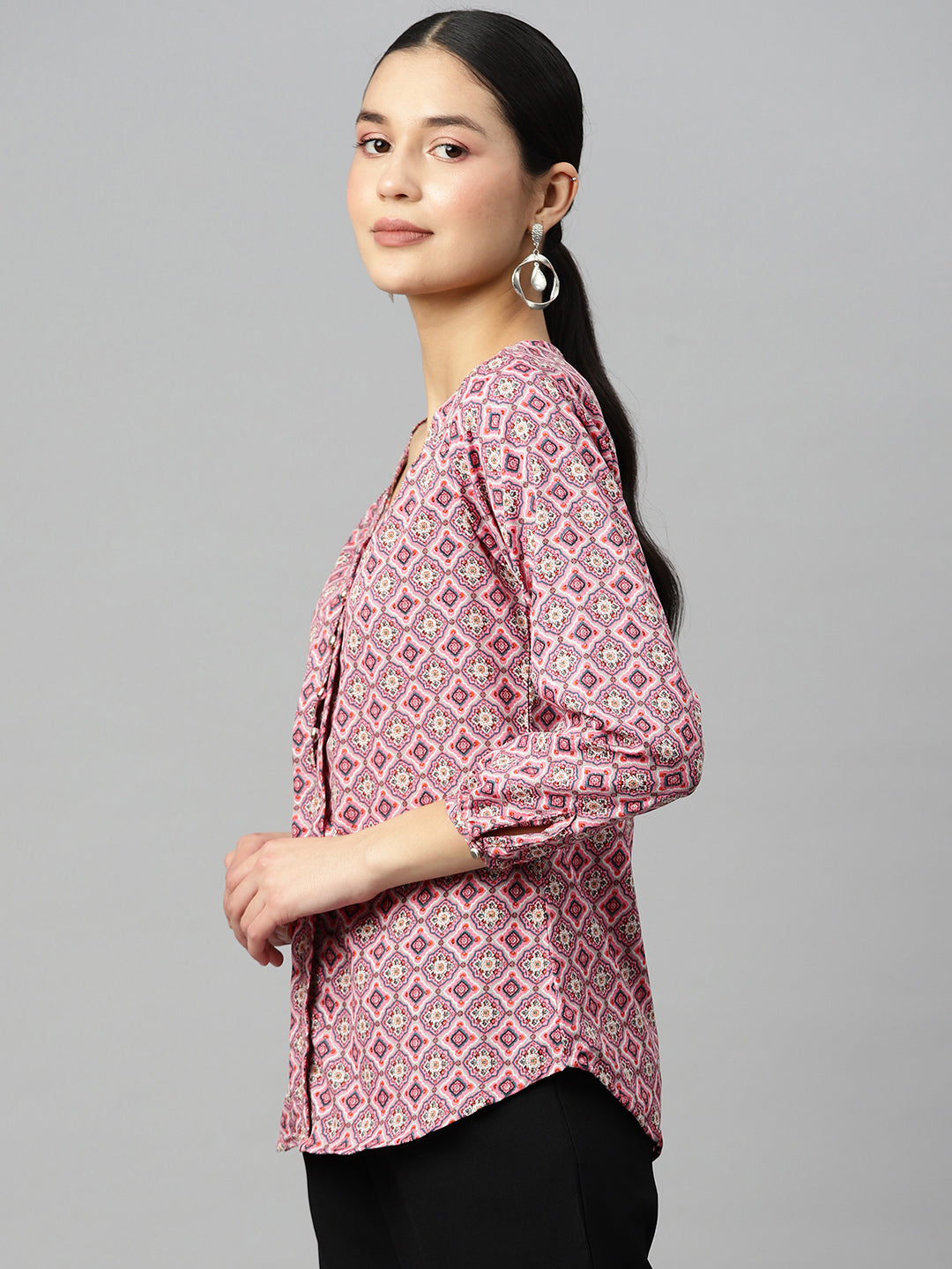 Blush Harmony Crepe Blouse