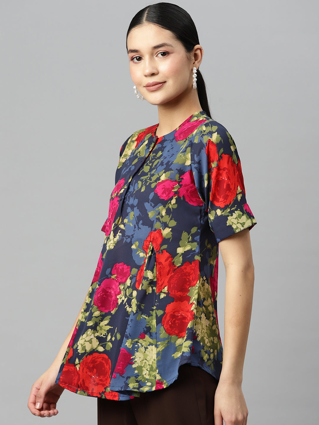 Sapphire Serenity Crepe Top