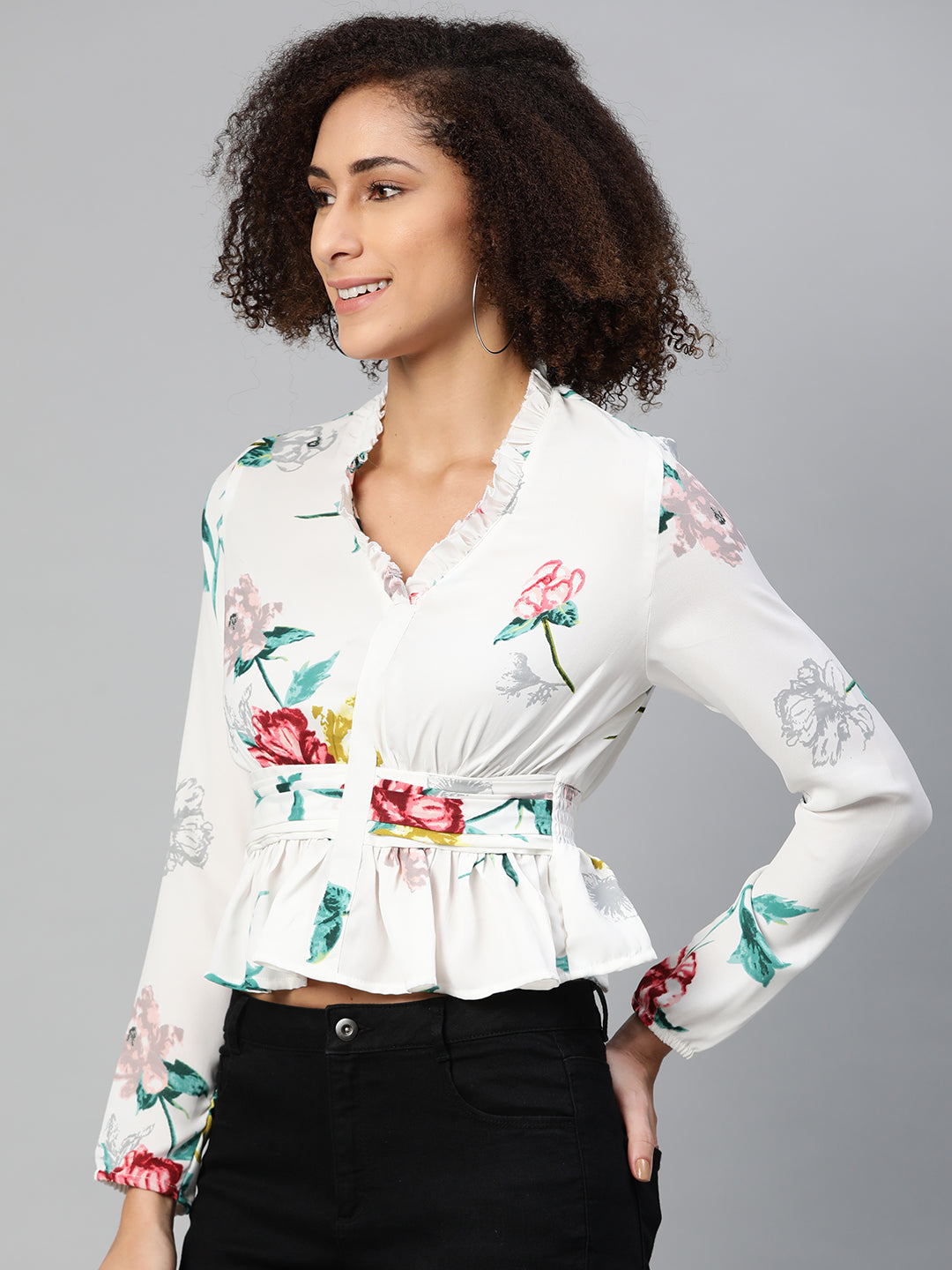 Ivory Grace Crepe Blouse