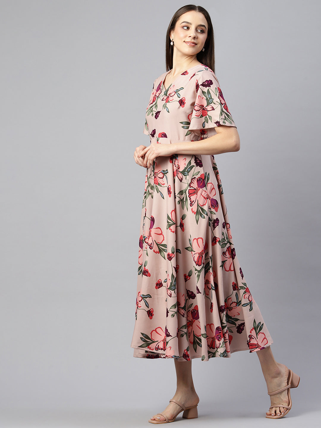 Desert Bloom Crepe Dress