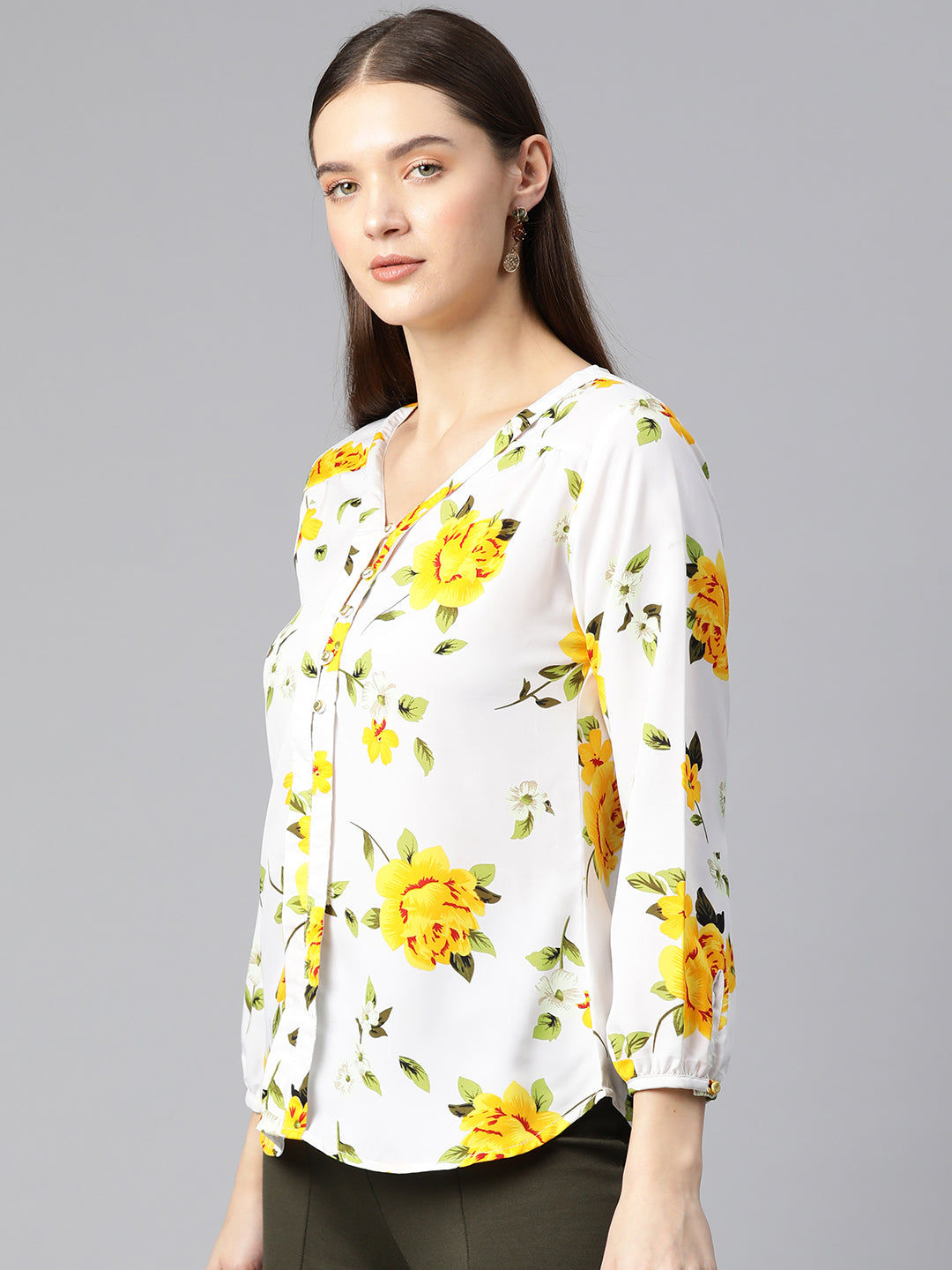 Pristine Elegance Crepe Top