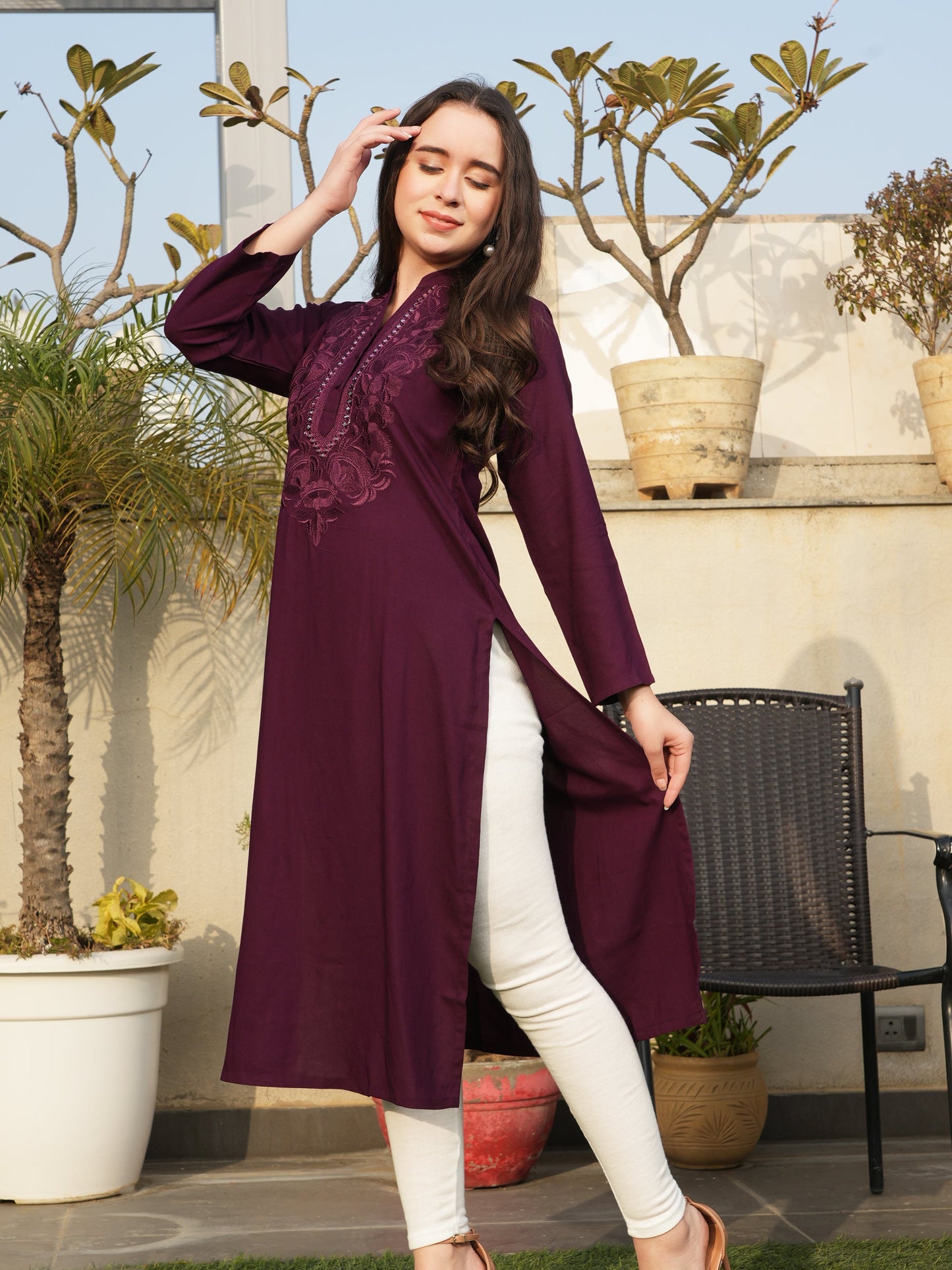 Azure Delight Rayon Kurta
