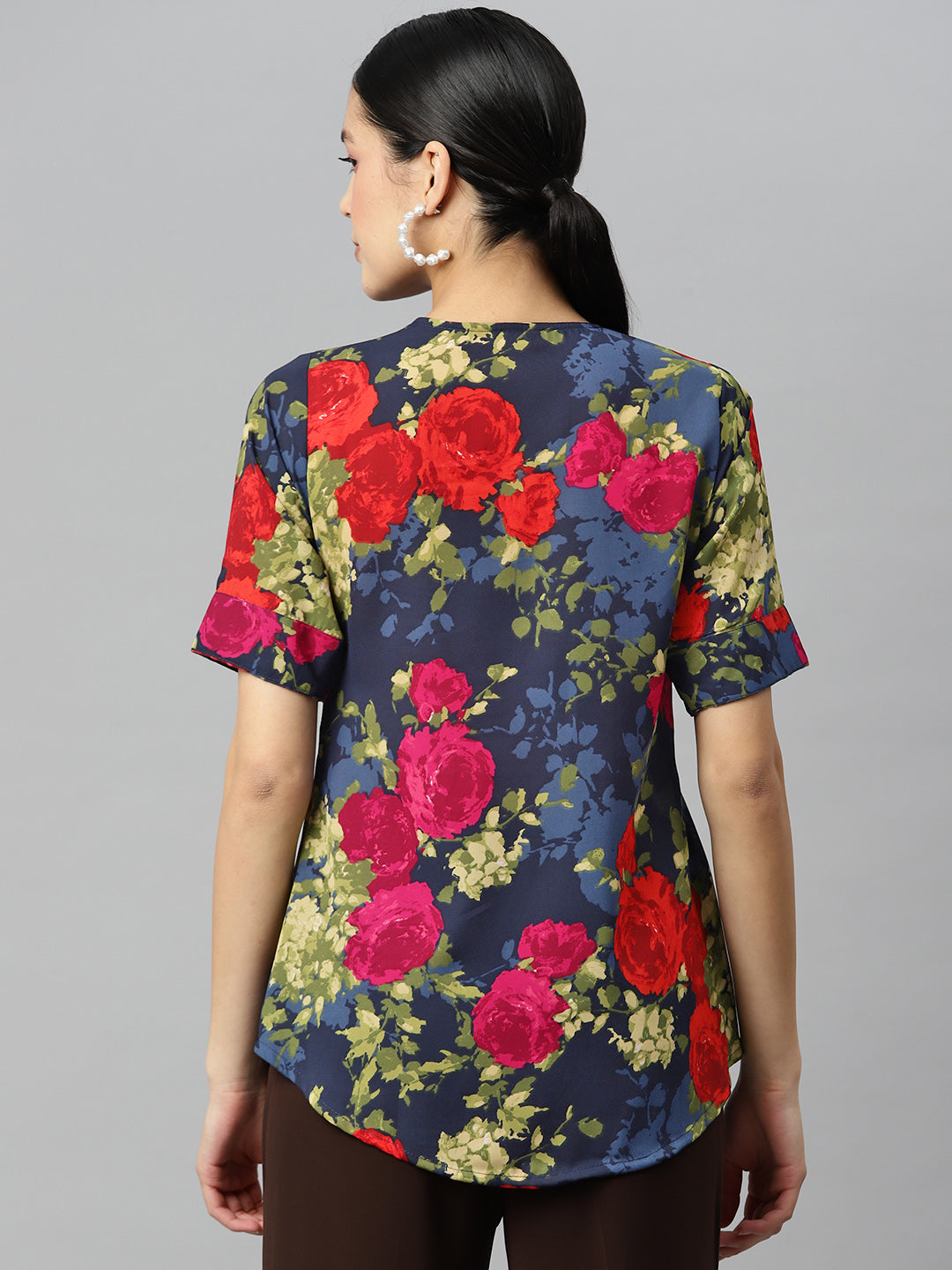 Sapphire Serenity Crepe Top