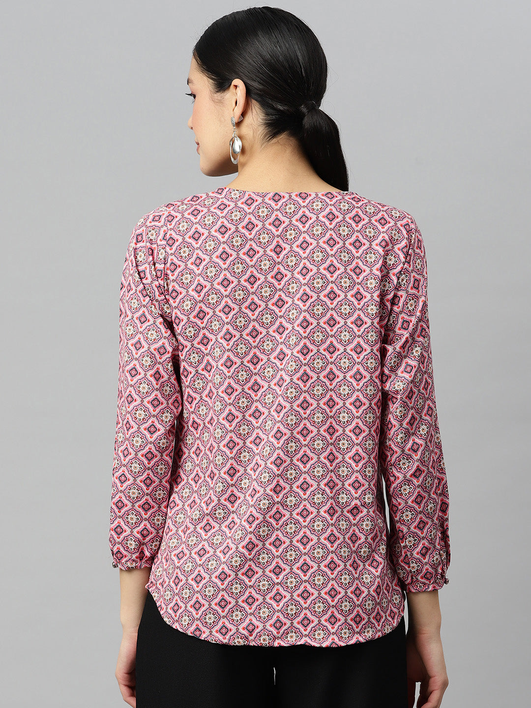 Blush Harmony Crepe Blouse