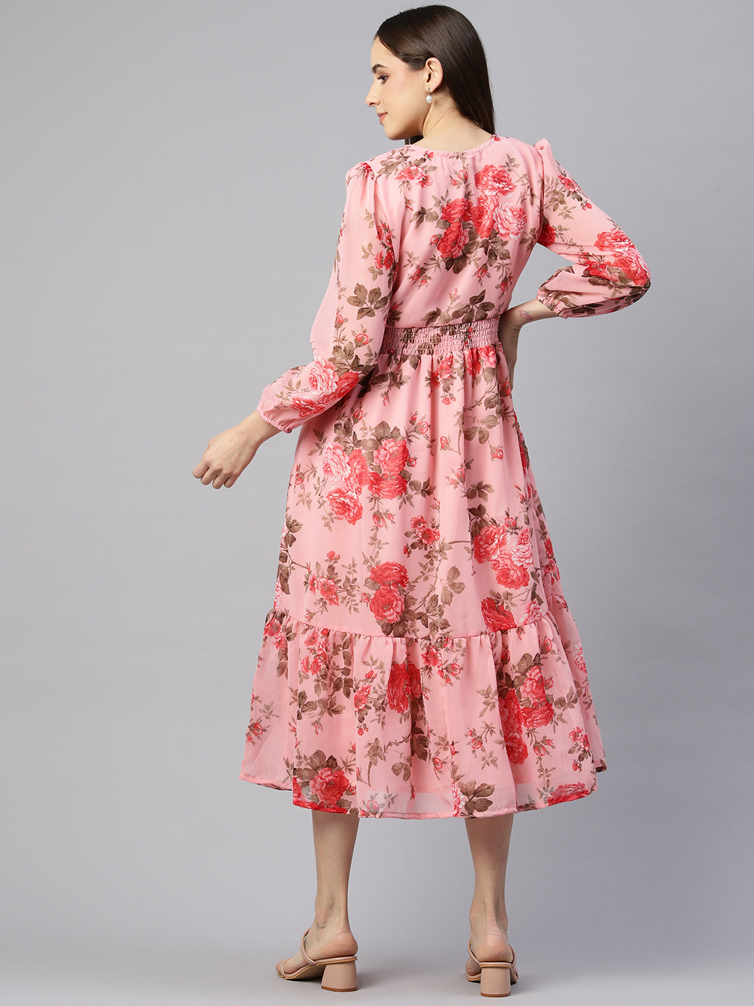 Sunset Glow Crepe Dress