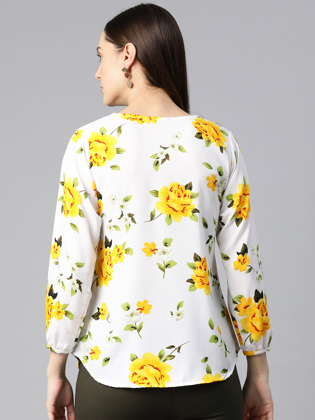 Pristine Elegance Crepe Top