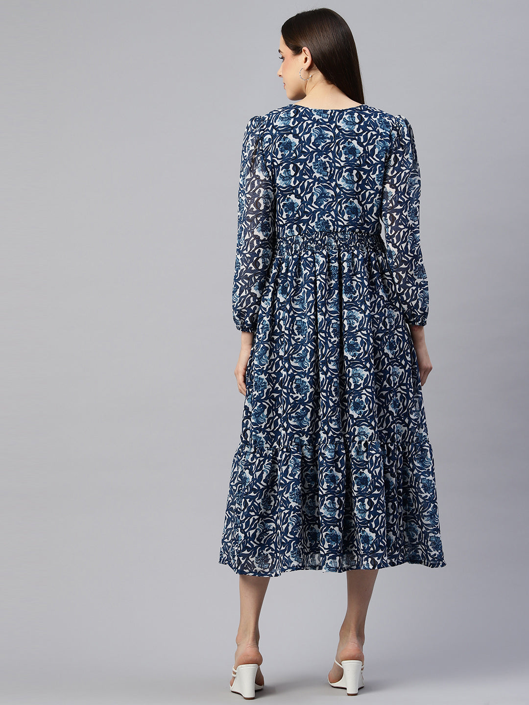Azure Dreams Crepe Dress