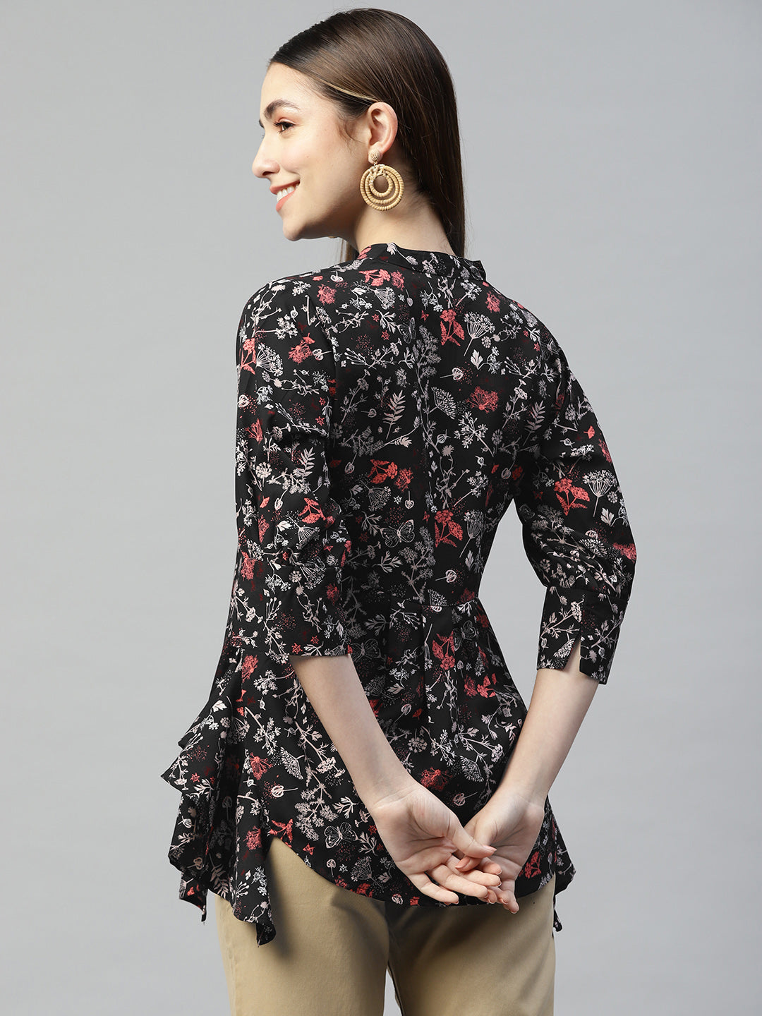 Midnight Elegance Crepe Top