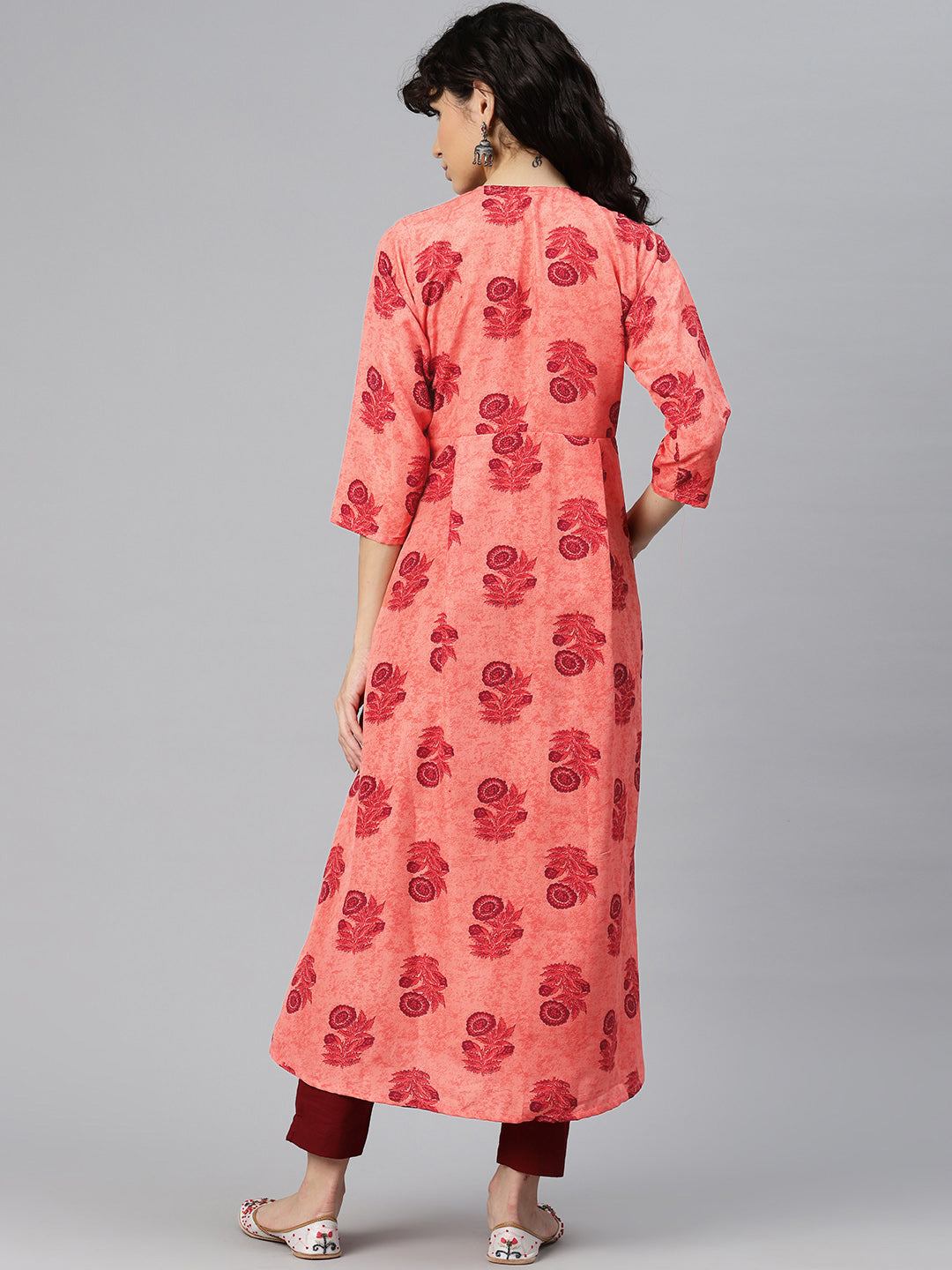 Peach Bliss Crepe Kurta