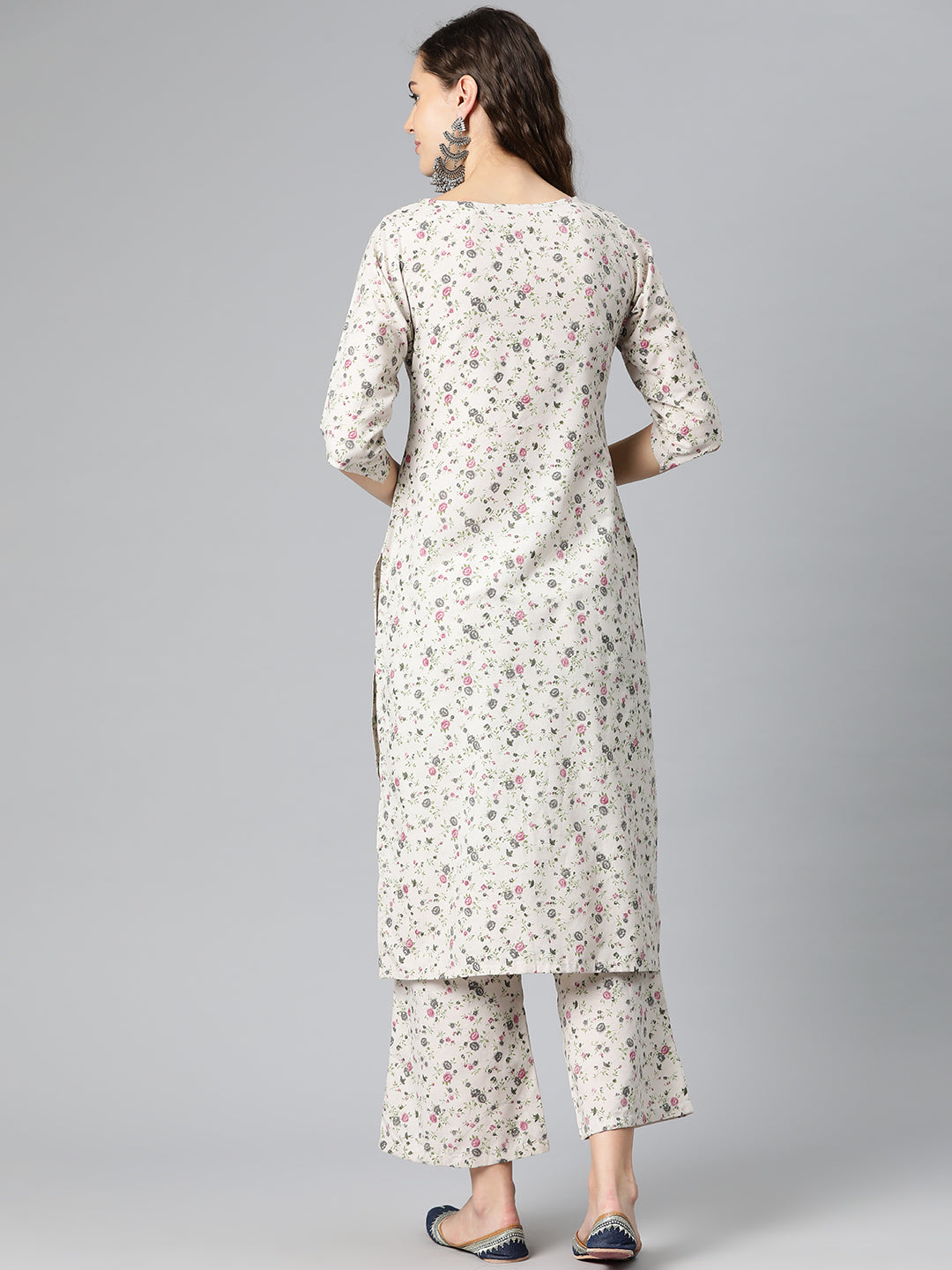 Blooming Elegance Cotton Suit Set