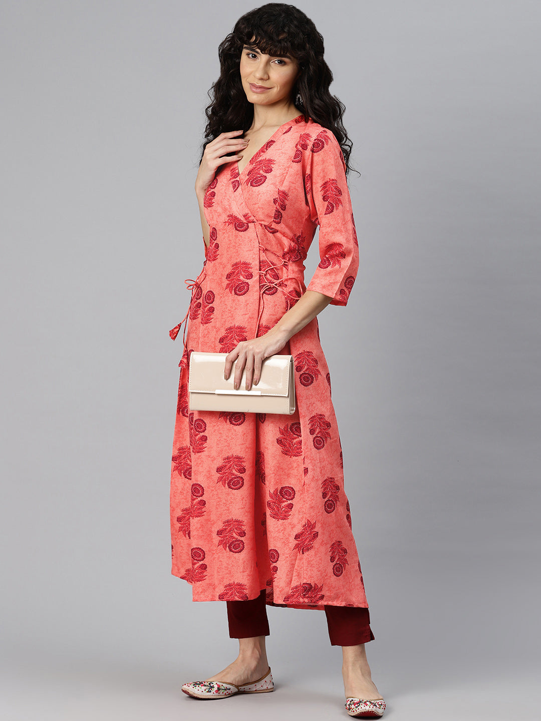 Peach Bliss Crepe Kurta