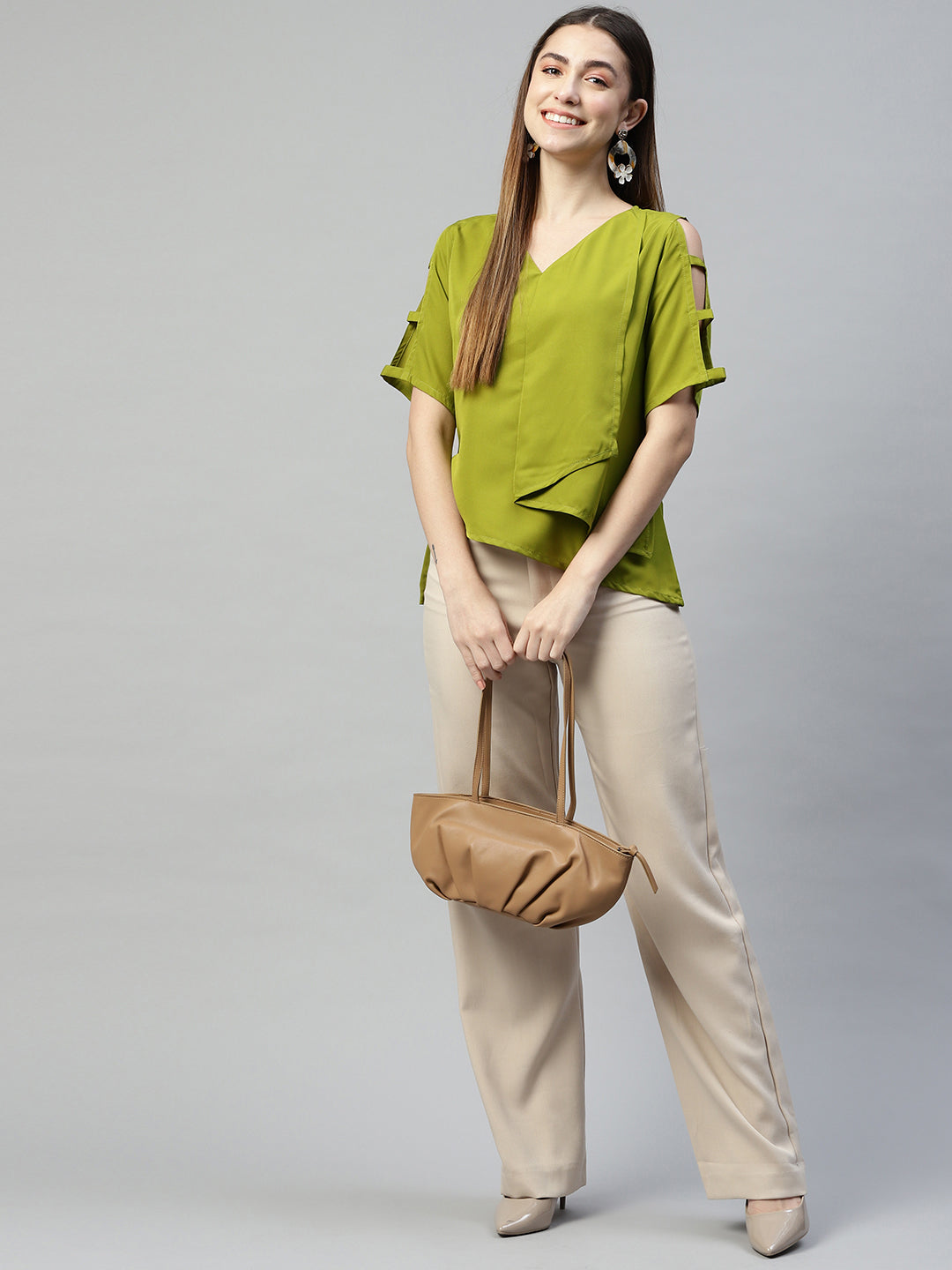 Emerald Grace Crepe Top