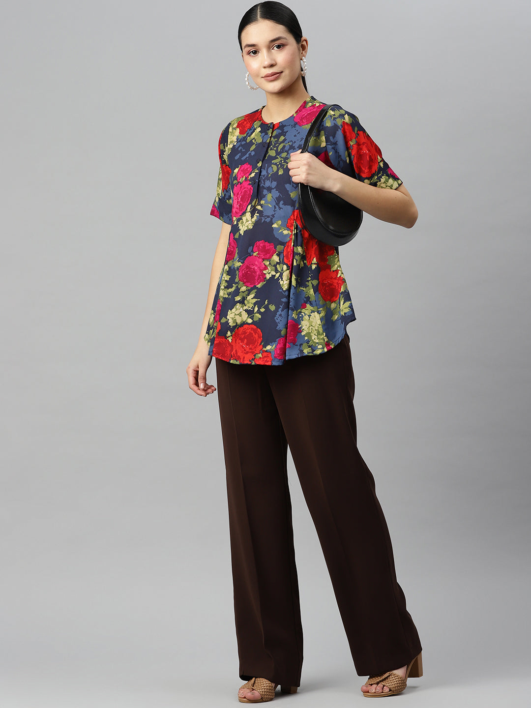 Sapphire Serenity Crepe Top