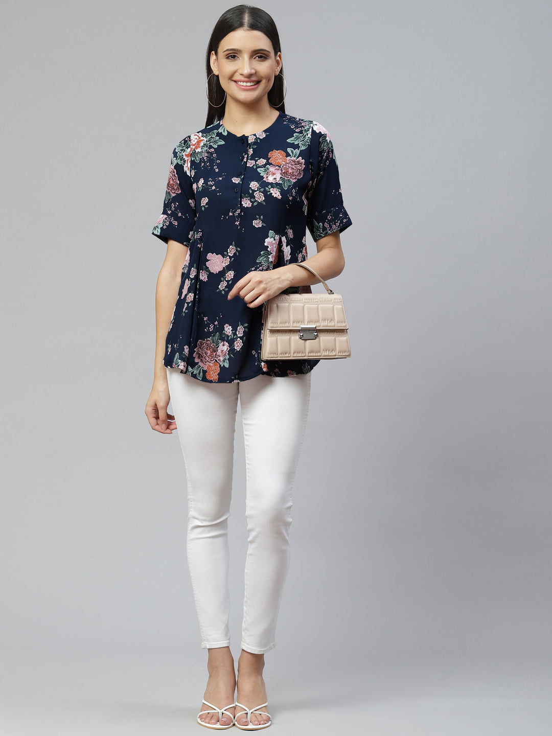 Azure Dreams Crepe Top