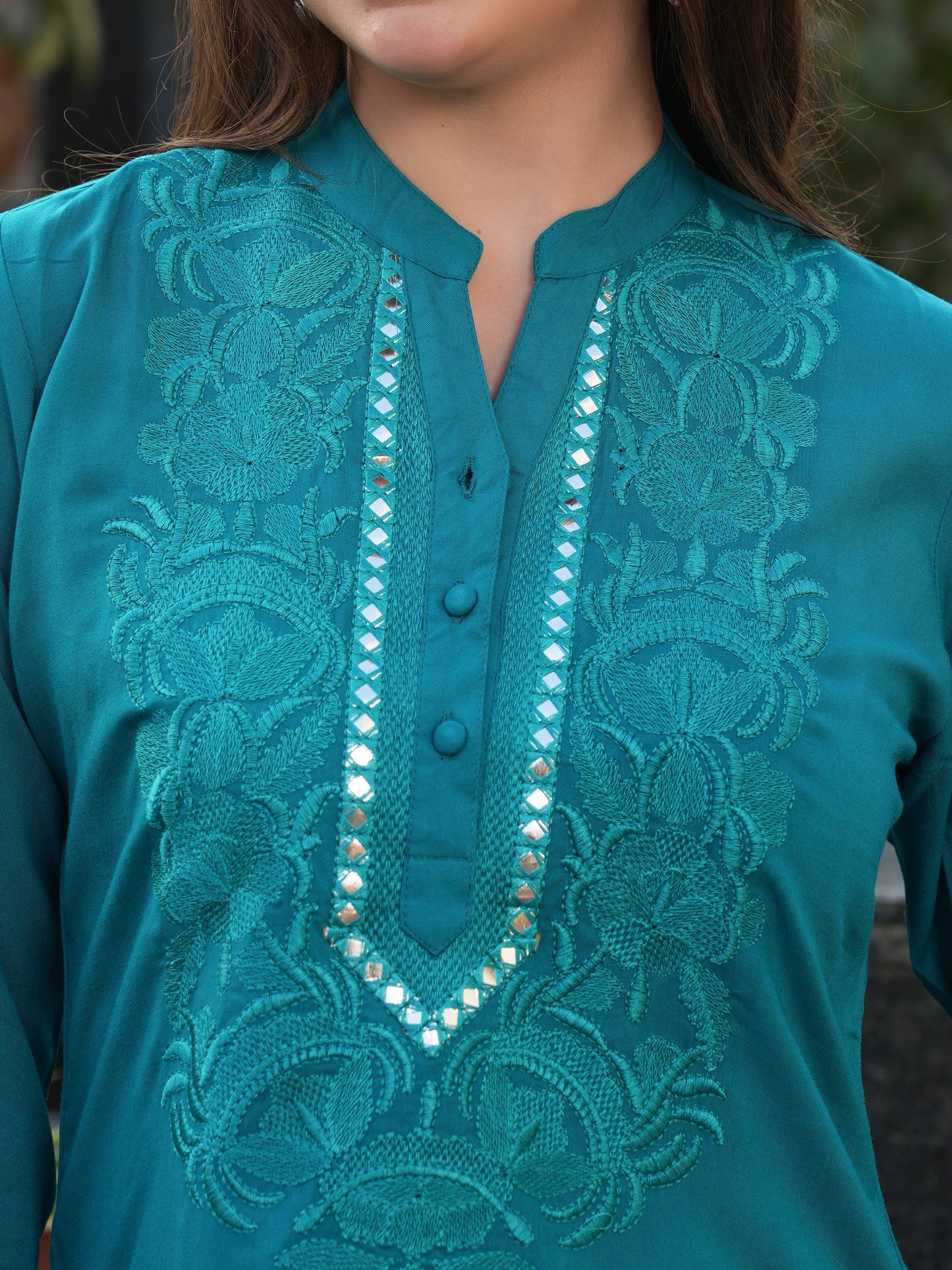 Emerald Grace Rayon Kurta