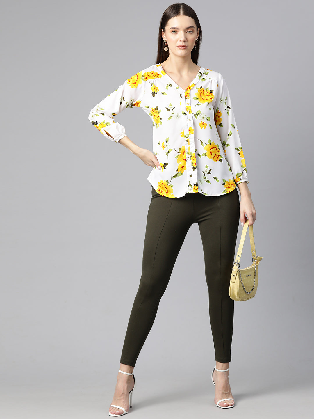 Pristine Elegance Crepe Top
