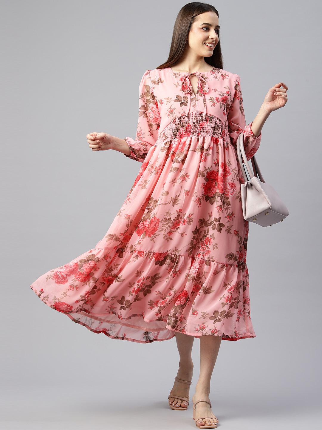 Sunset Glow Crepe Dress