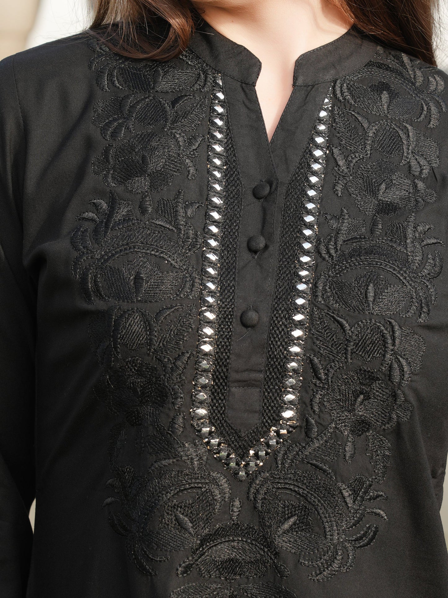 Midnight Elegance Rayon Kurta