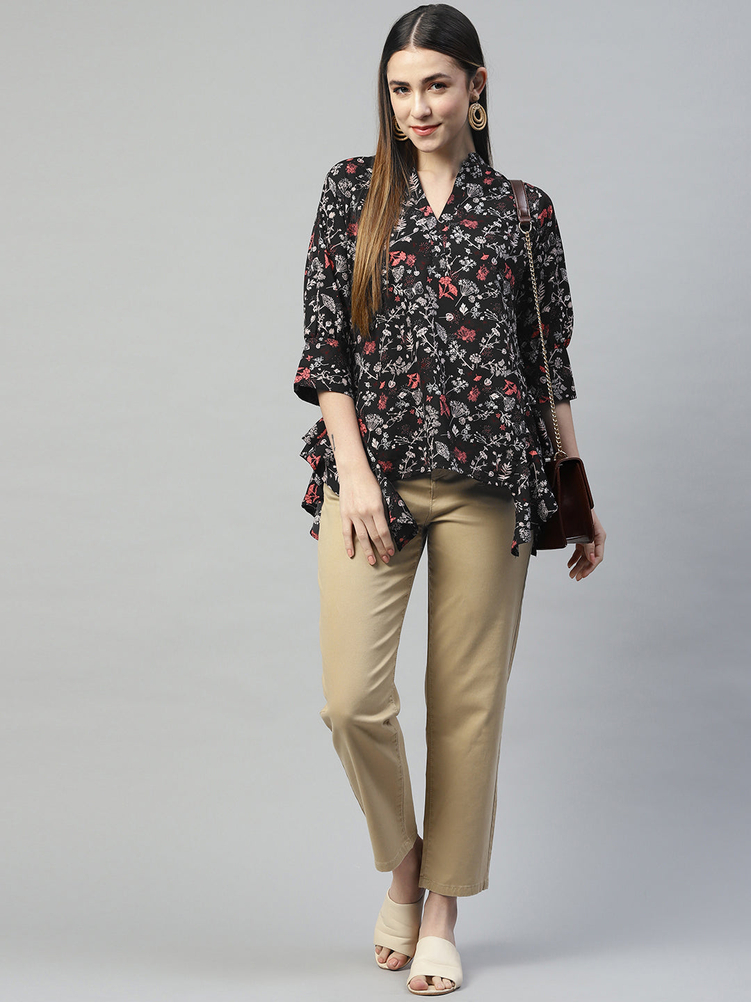 Midnight Elegance Crepe Top
