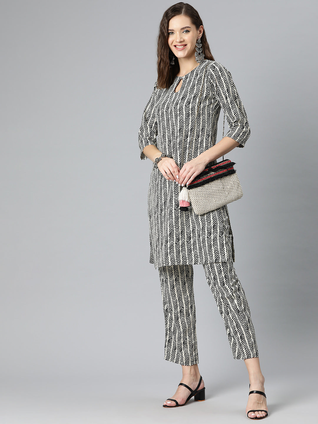 Desert Bloom Crepe Suit Set