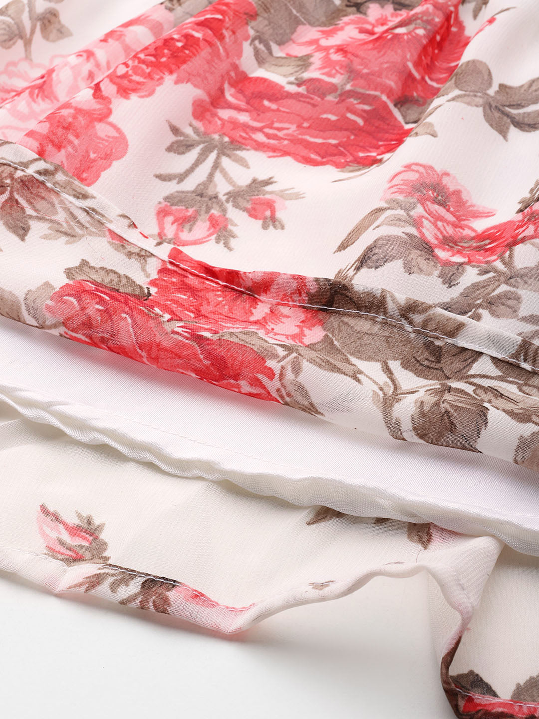 Ivory Cascade Crepe Dress