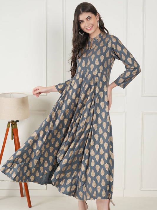 Slate Harmony Rayon Kurta