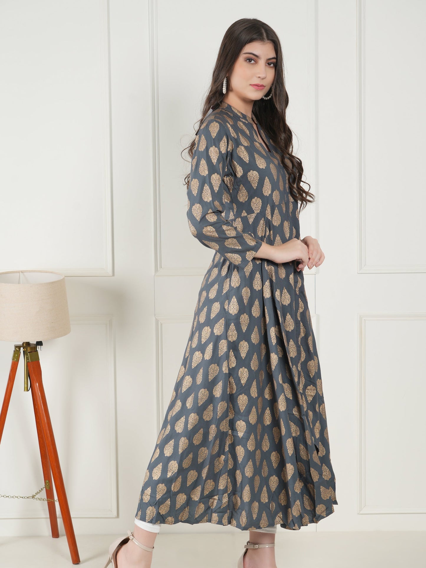 Slate Harmony Rayon Kurta