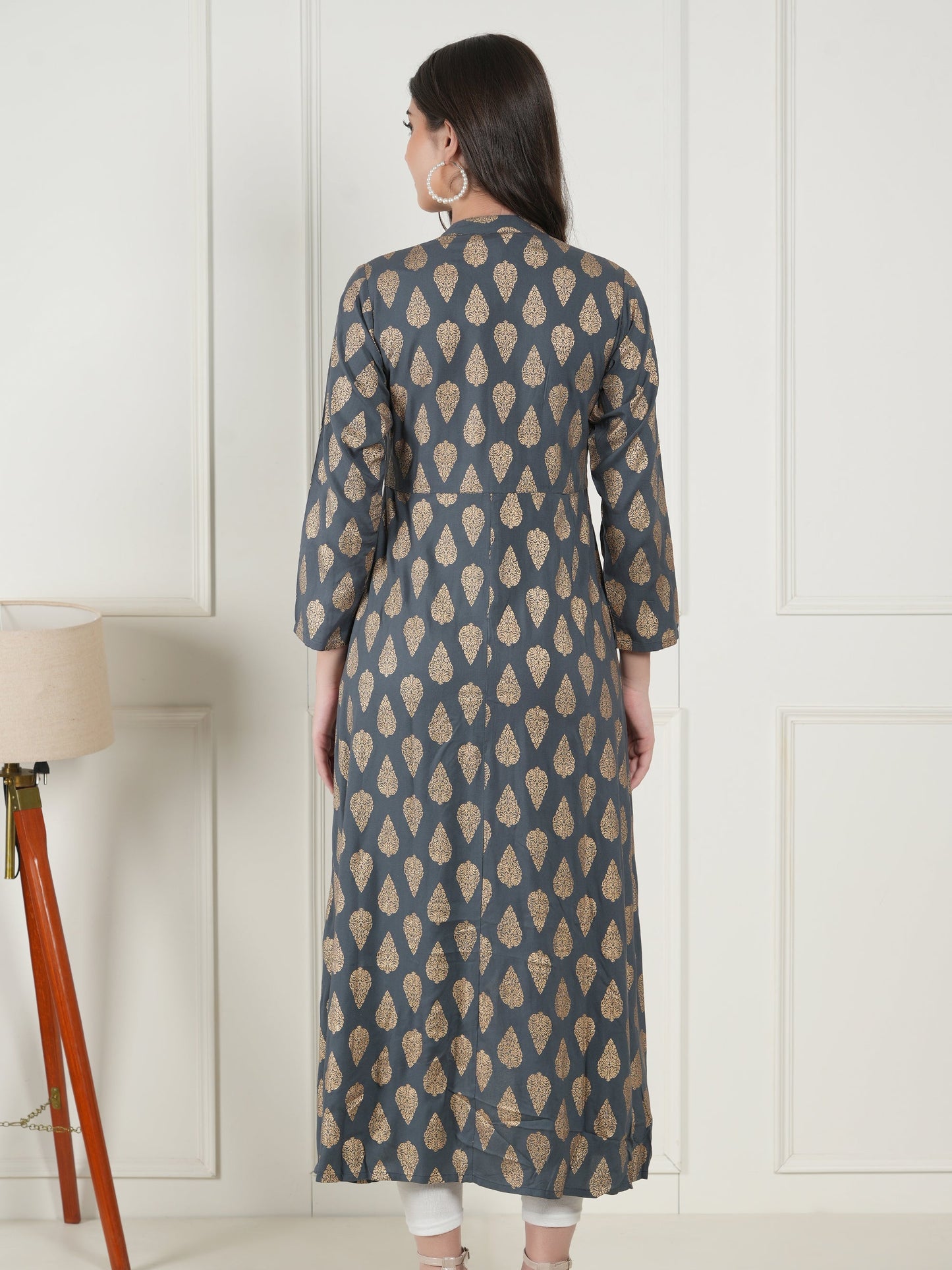 Slate Harmony Rayon Kurta
