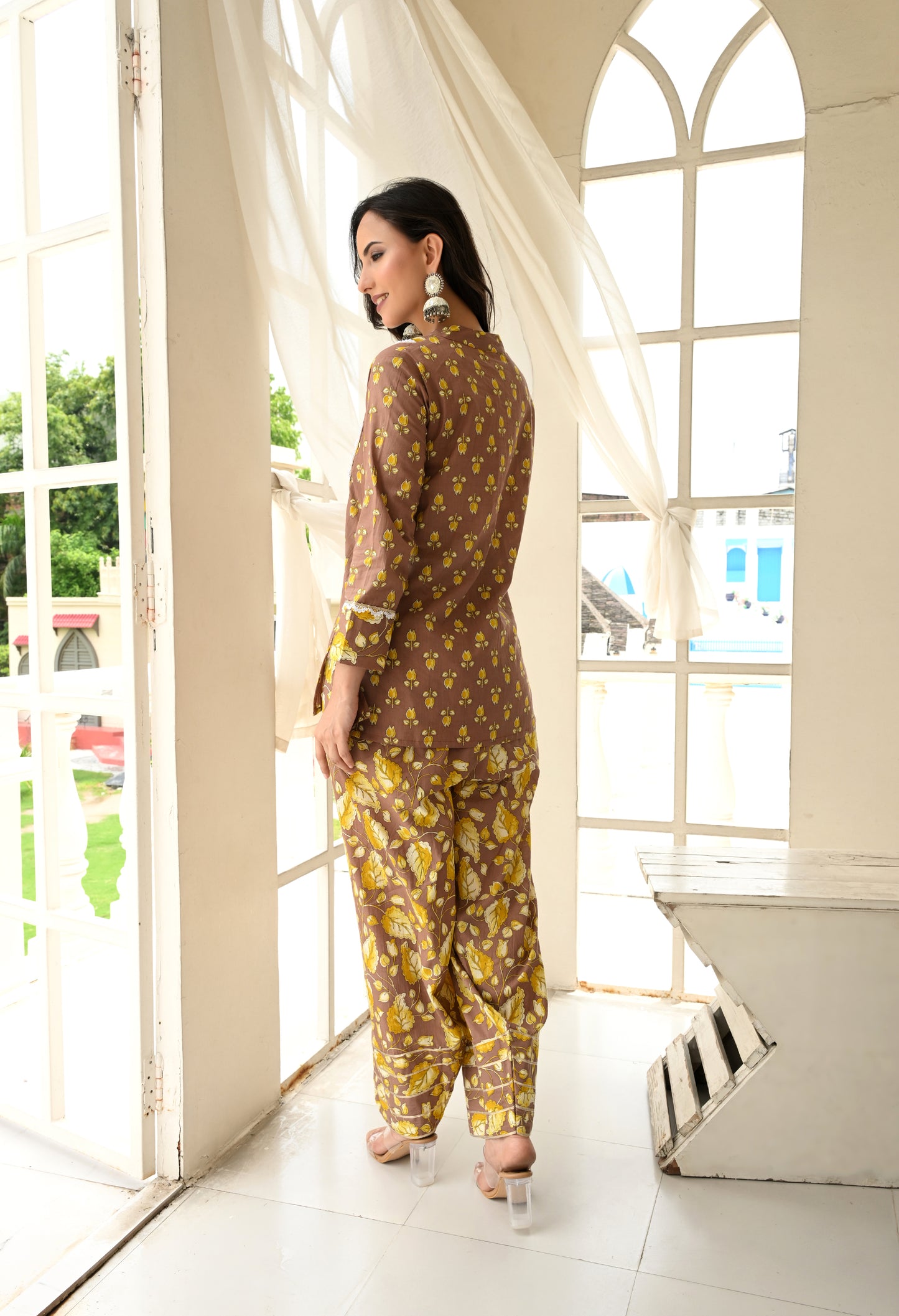 Cocoa Bloom Farshi Co-ord Set