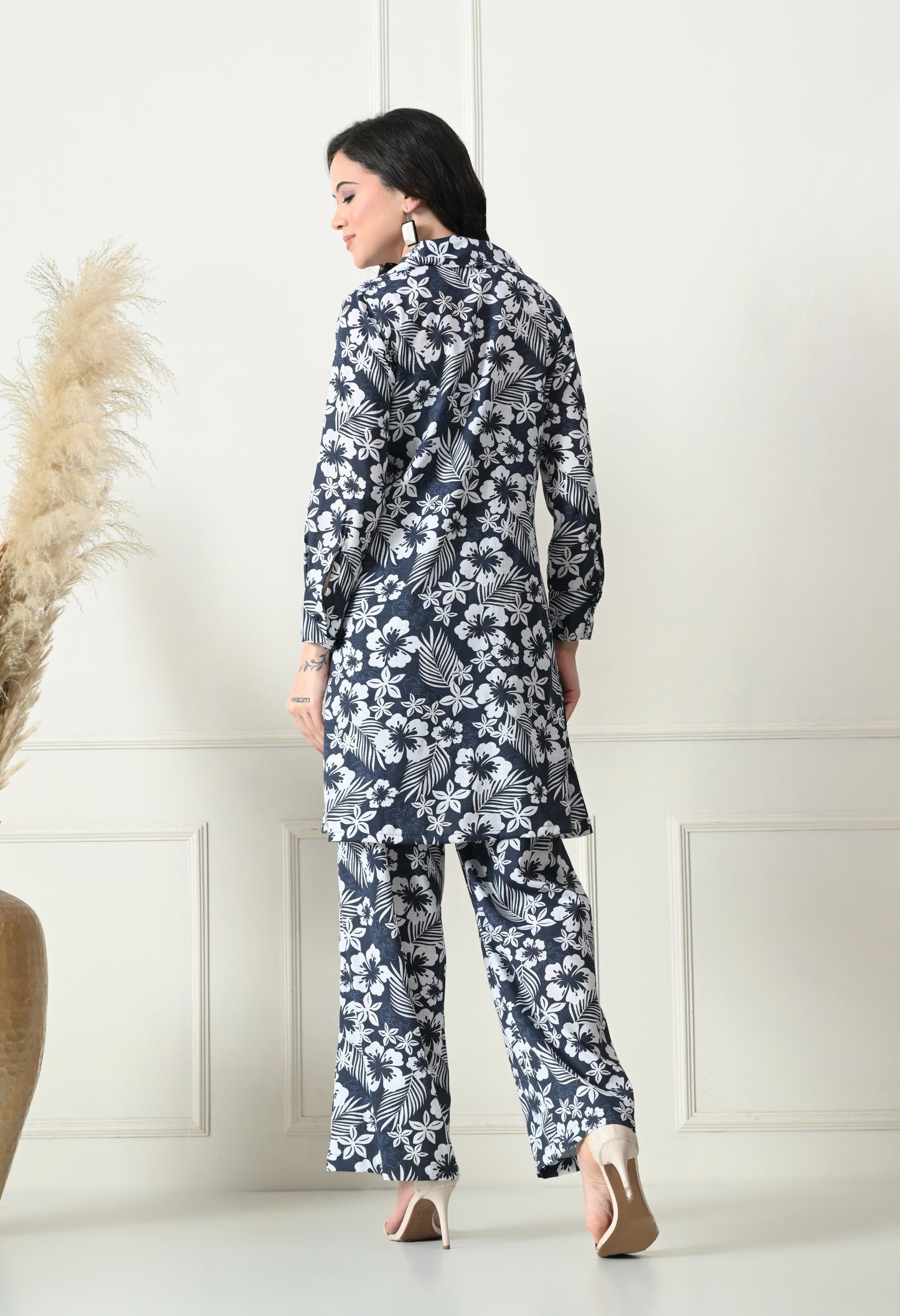 Midnight Bloom Rayon Co-ord Set