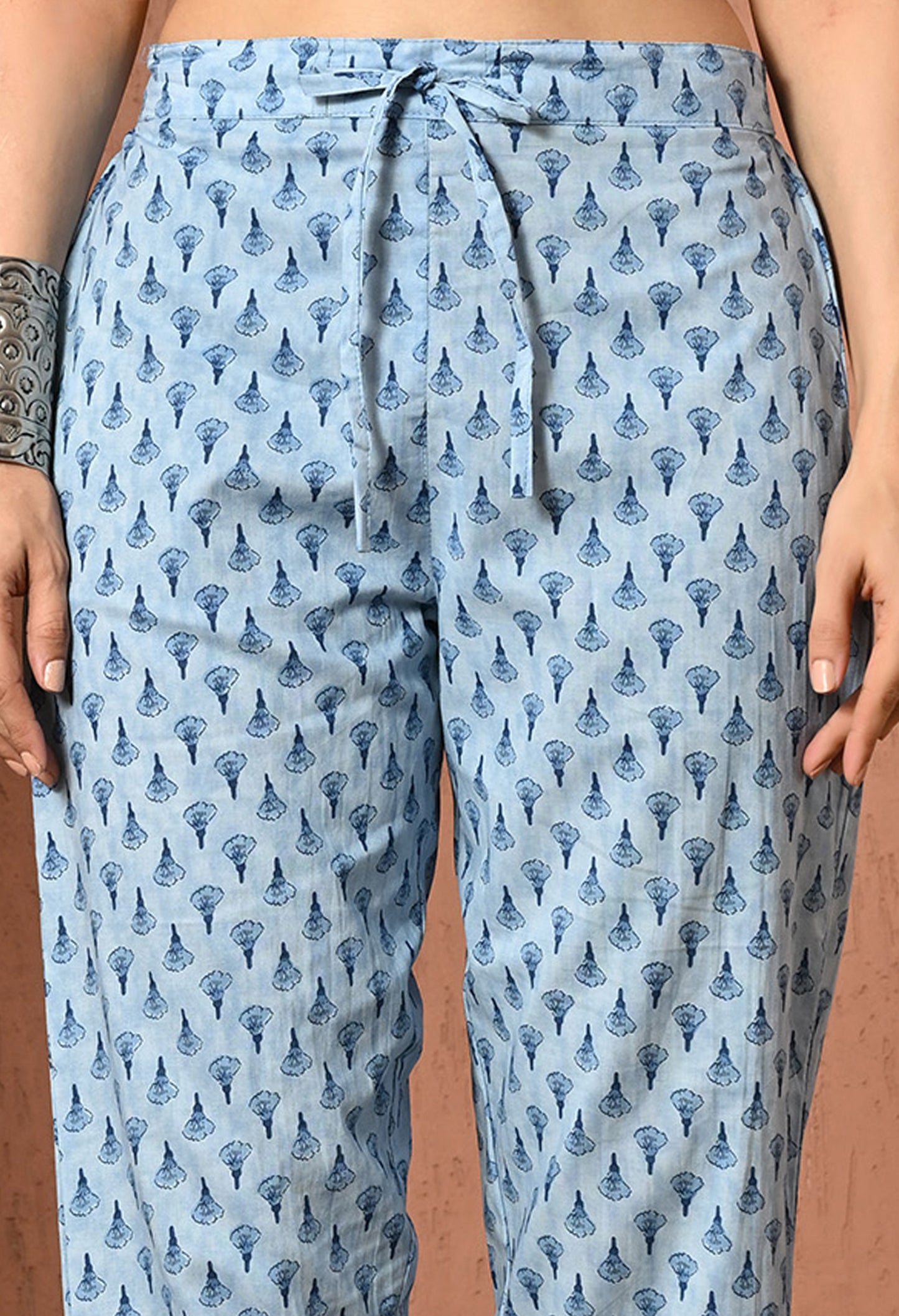 Indigo Breeze Cotton Suit Set