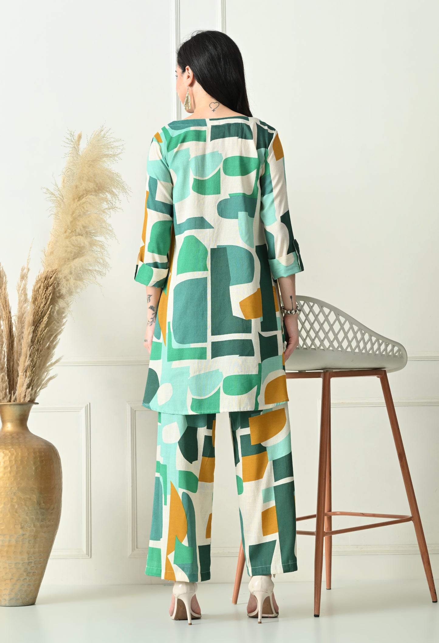 Emerald Edge Rayon Co-ord Set