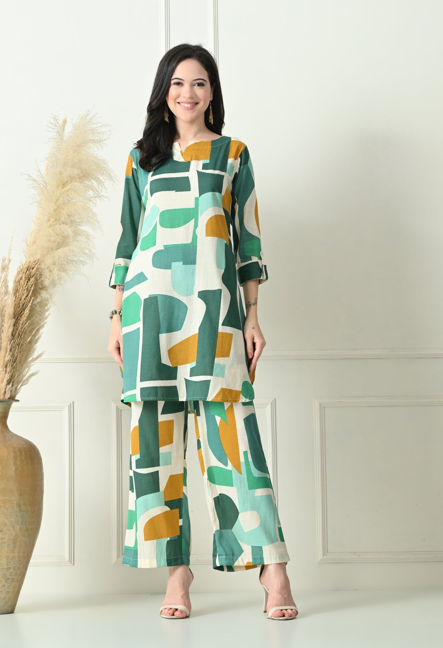 Emerald Edge Rayon Co-ord Set