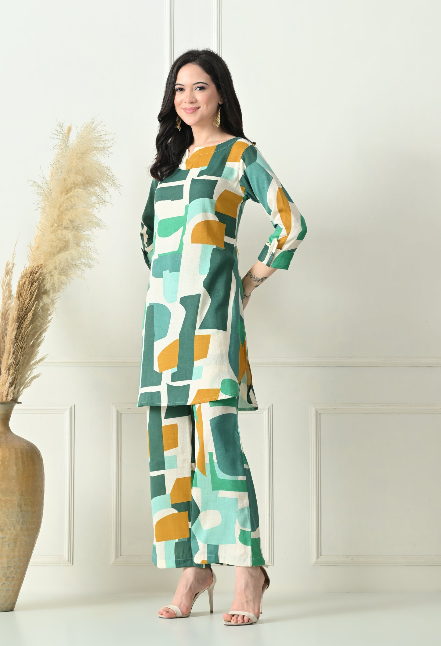 Emerald Edge Rayon Co-ord Set