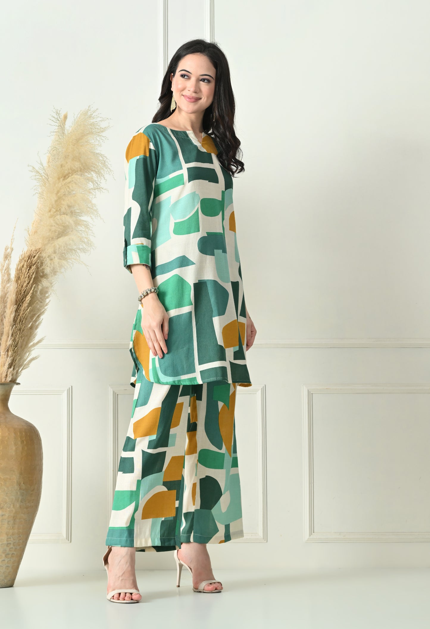 Emerald Edge Rayon Co-ord Set